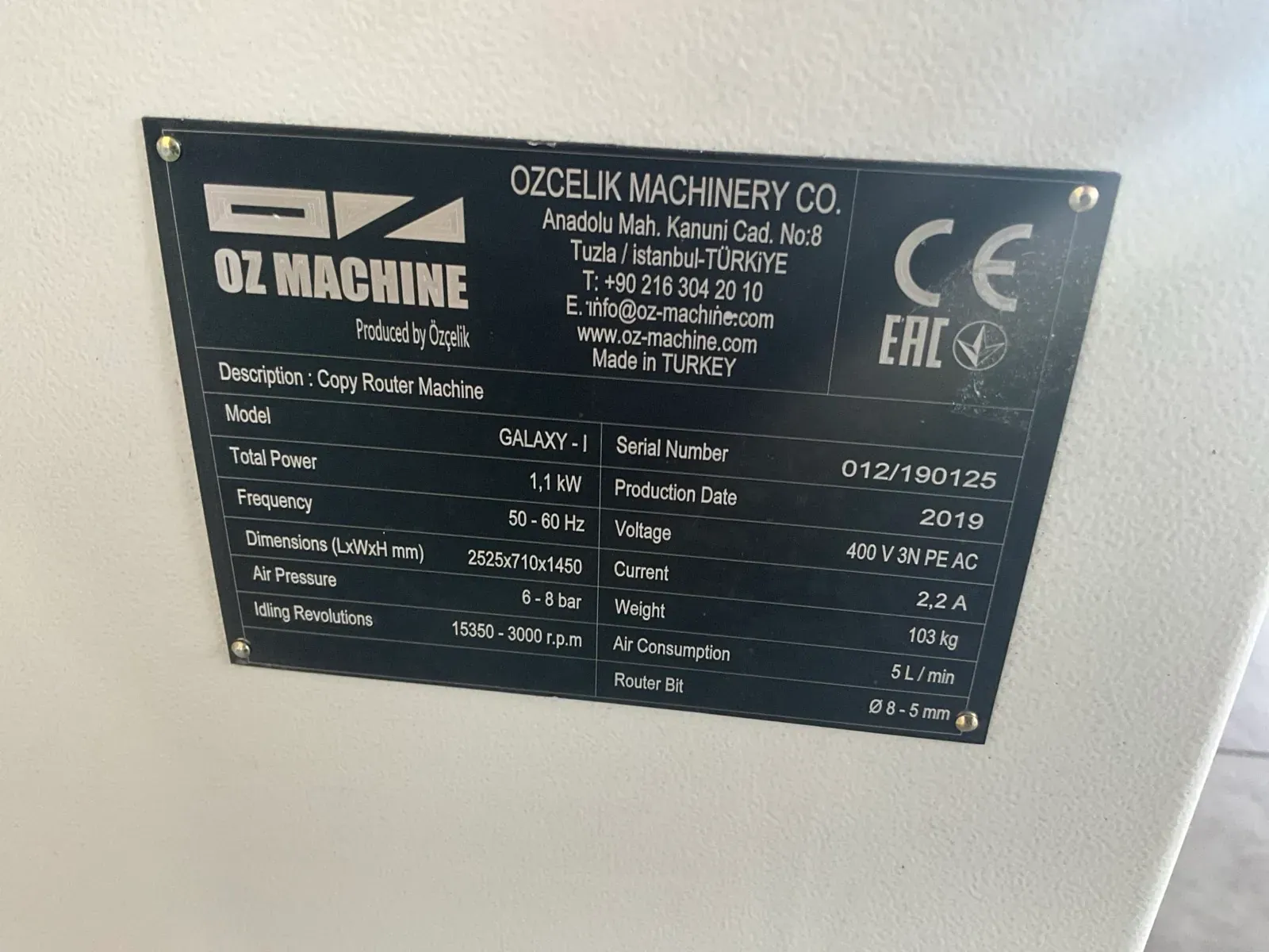Freza de Copiat cu Racire ptr. Aluminiu & PVC - GALAXY I